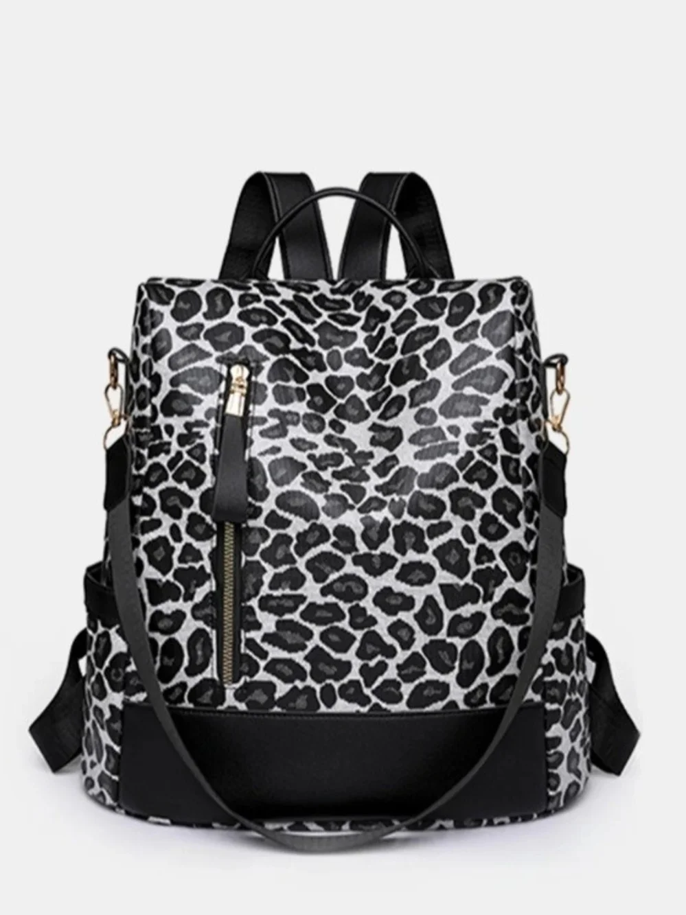 Each BRAND NEW NEVER WORN Leopard Convertible Backpack Tote Purse Beige OR Black